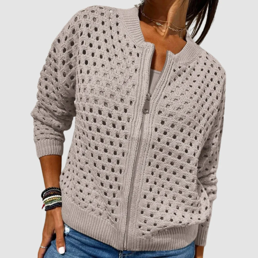 Cyndie | Refined Style Zip Cardigan - Image 4