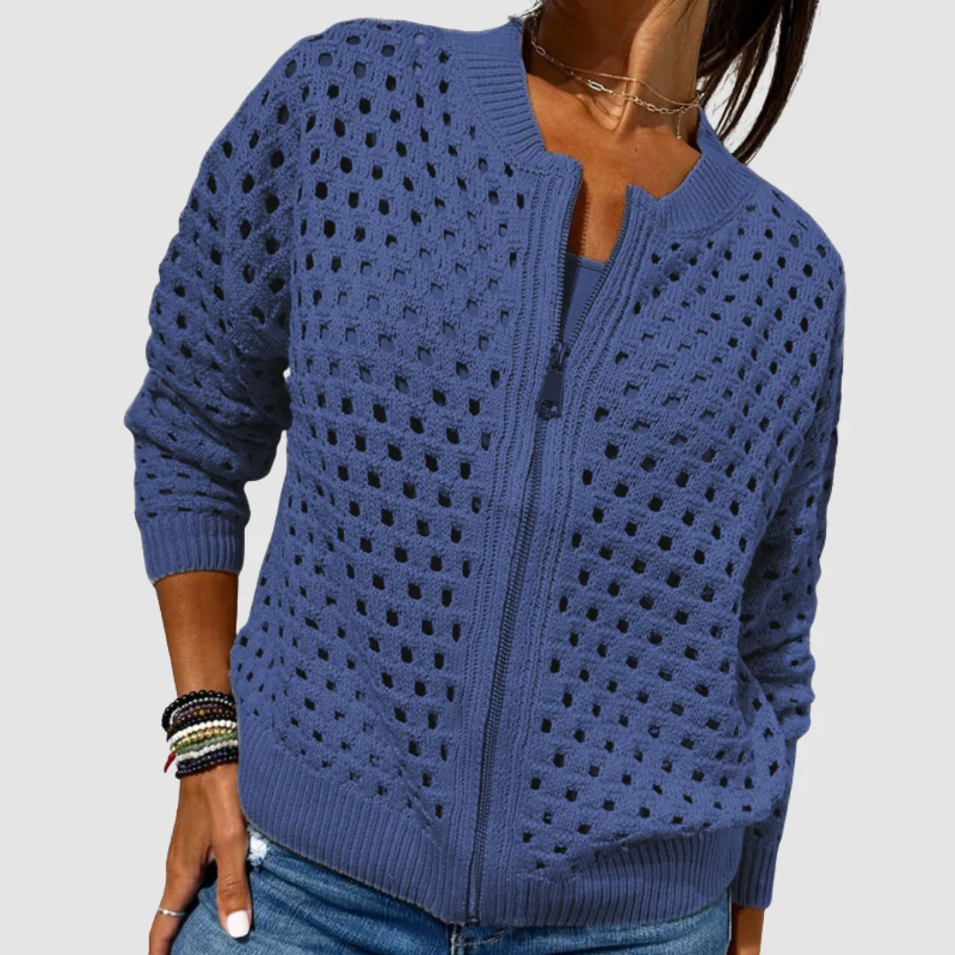 Cyndie | Refined Style Zip Cardigan - Image 5