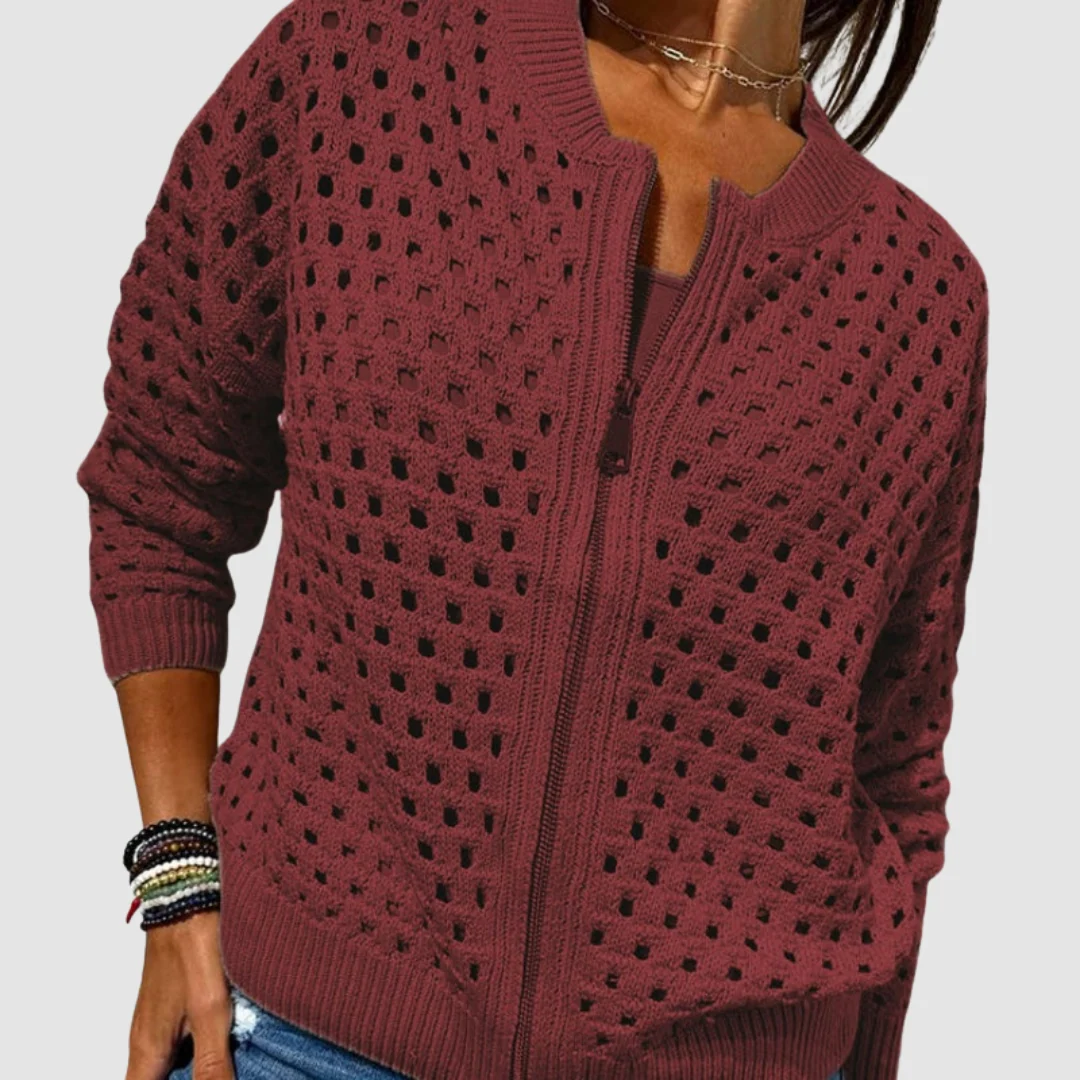 Cyndie | Refined Style Zip Cardigan - Image 6