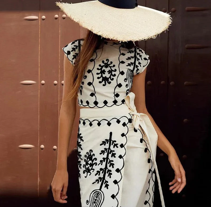 Cynthia | Stylish Printed Top and Skirt Set - Image 3