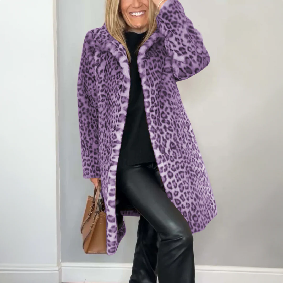 Dainna | Elegant Leopard Coat - Image 6