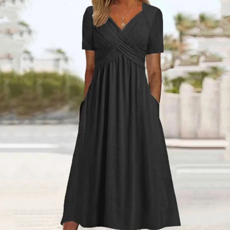 Deanna | Casual Charm V-Neck Dress - Image 6