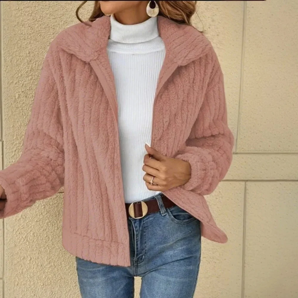 Evita | Cozy Fluffy Comfort Jacket - Image 5