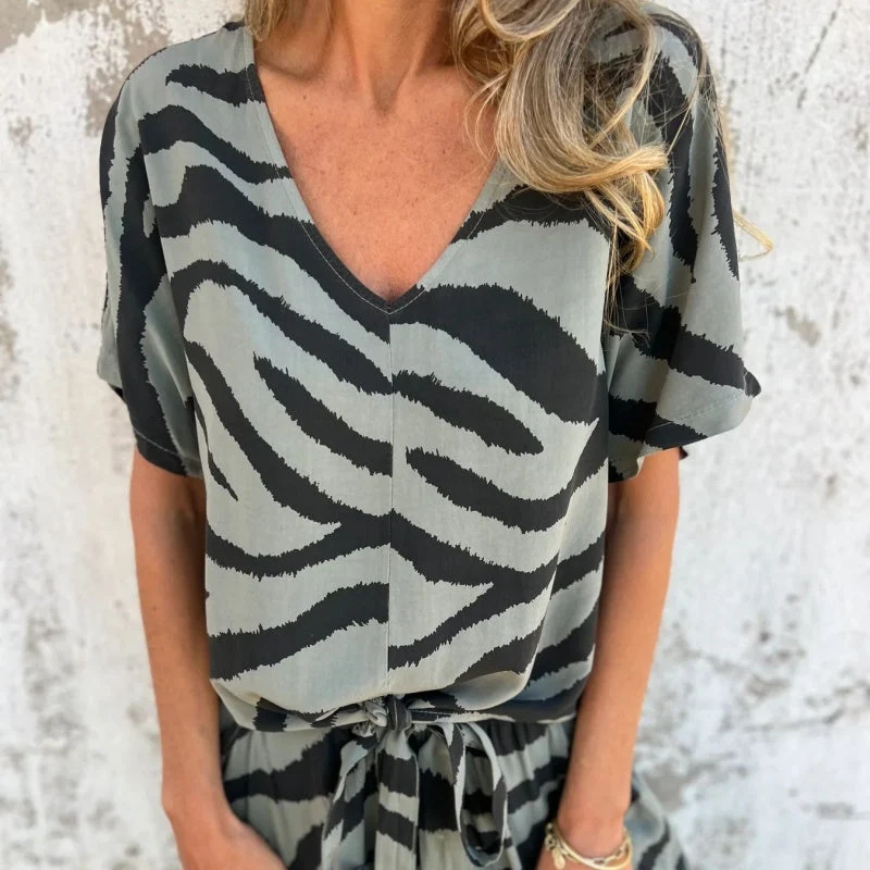 Ginnie | Zebra Print Lounge Set - Image 3