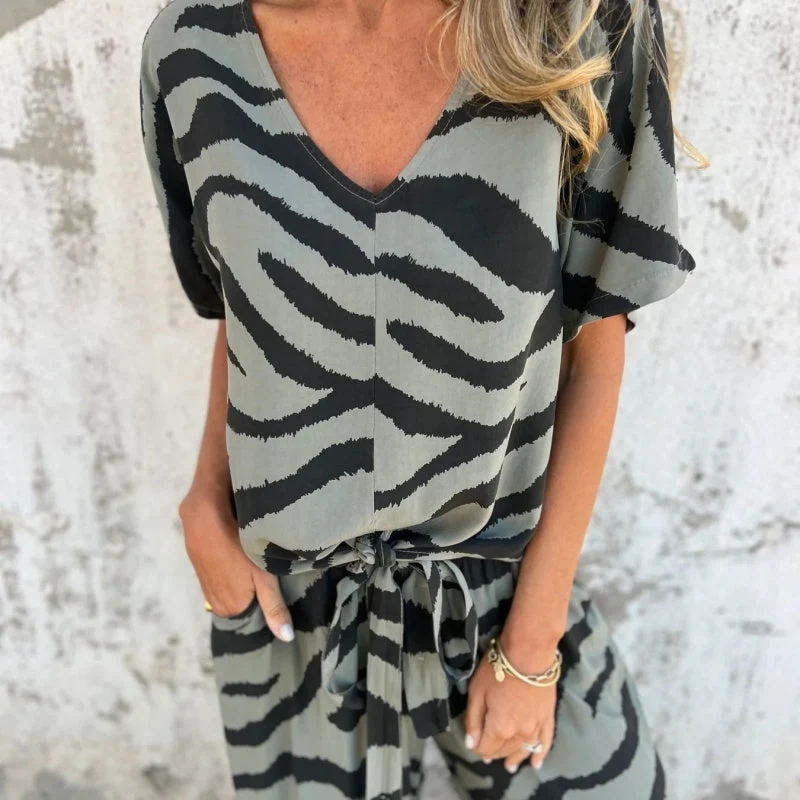Ginnie | Zebra Print Lounge Set - Image 4