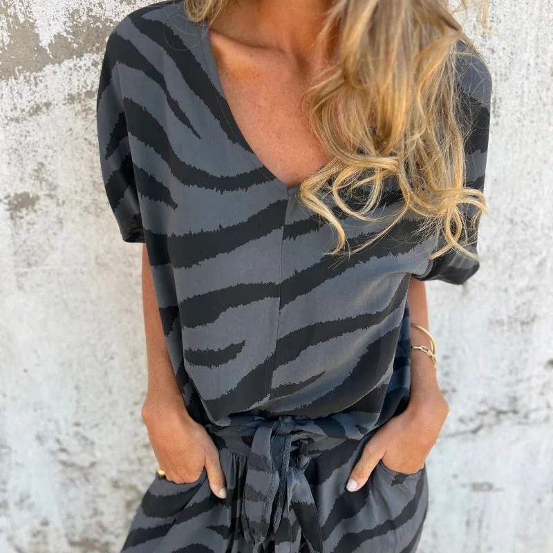 Ginnie | Zebra Print Lounge Set - Image 7