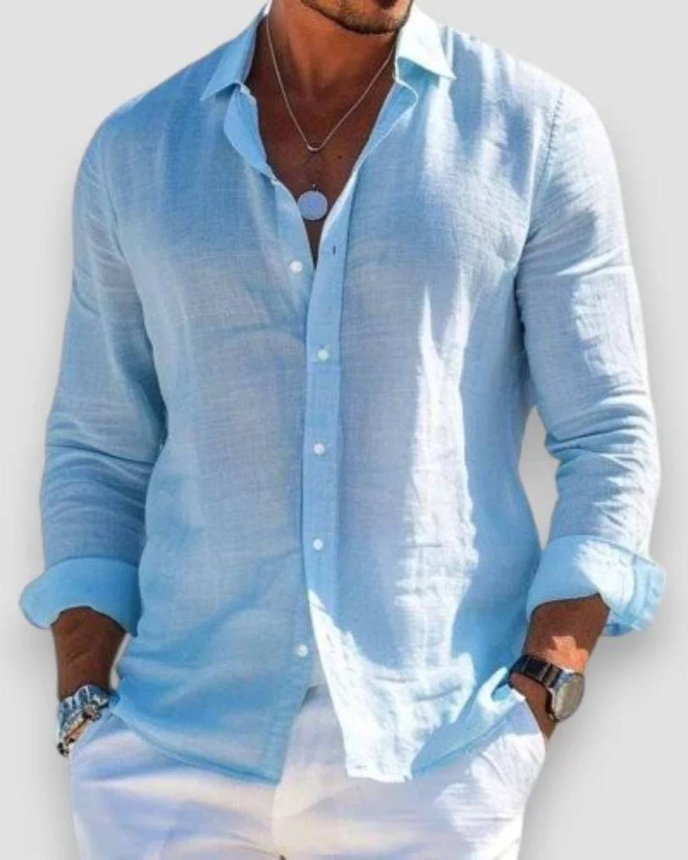 Luke | Relaxed Fit Summer Shirt - Image 3