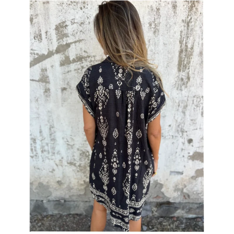 Lysette | Loose Fit Printed Pocket Dress - Image 3