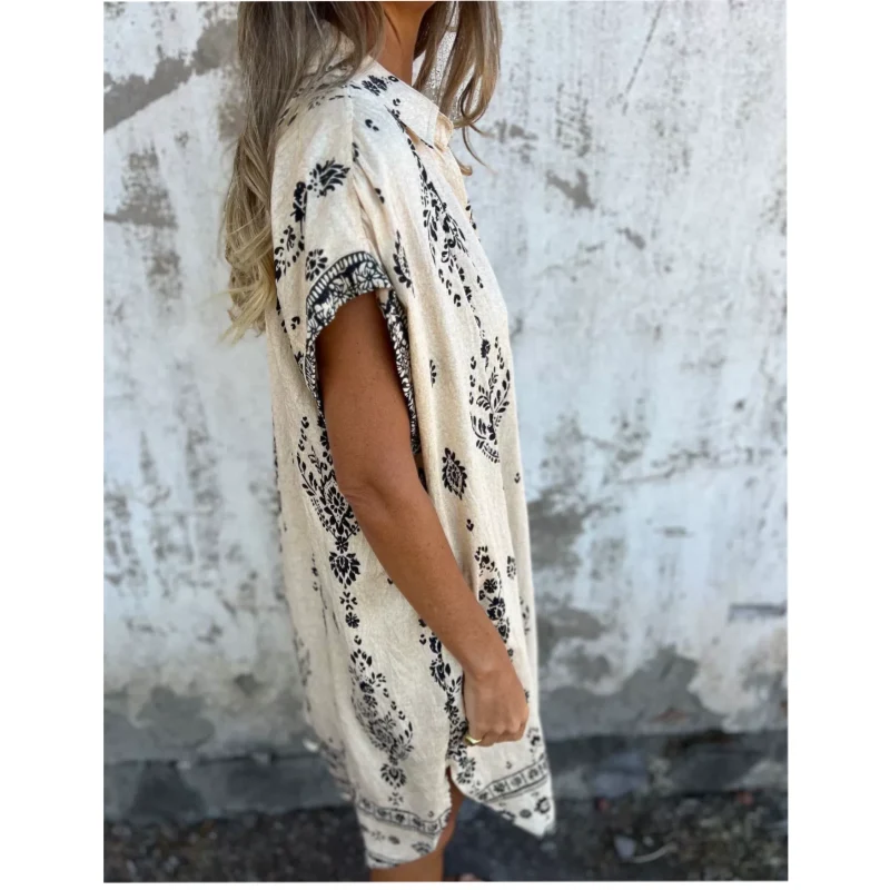 Lysette | Loose Fit Printed Pocket Dress - Image 5