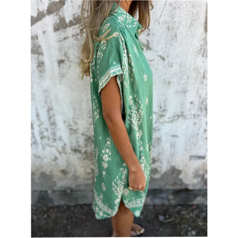 Lysette | Loose Fit Printed Pocket Dress - Image 7