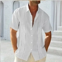 Magnus | Relaxed Fit Embroidered Guayabera Shirt - Image 4