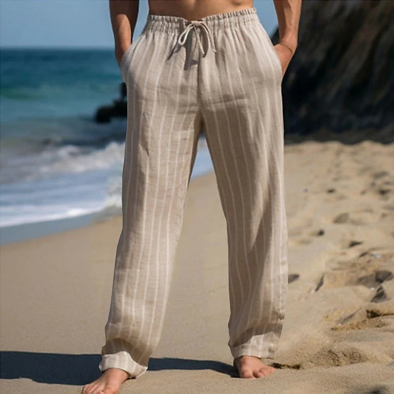 Mathias | Casual Elegance Striped Pants - Image 3