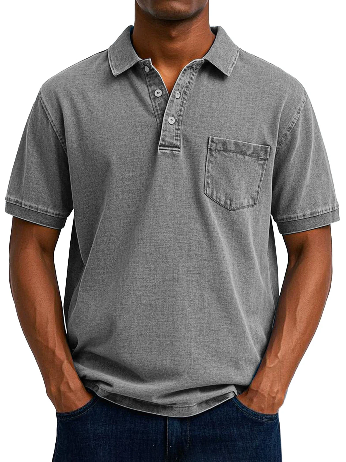 Max | Relaxed Vintage Style Polo Shirt - Image 3