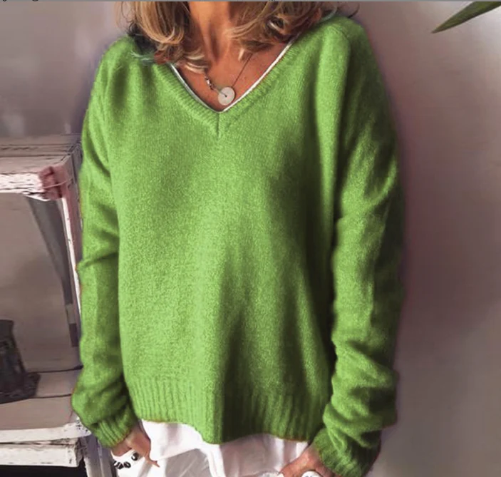 Natalia | Cozy Oversized V-Neck Sweater - Image 5