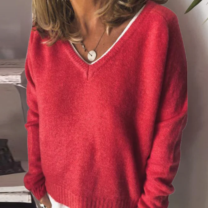 Natalia | Cozy Oversized V-Neck Sweater - Image 6