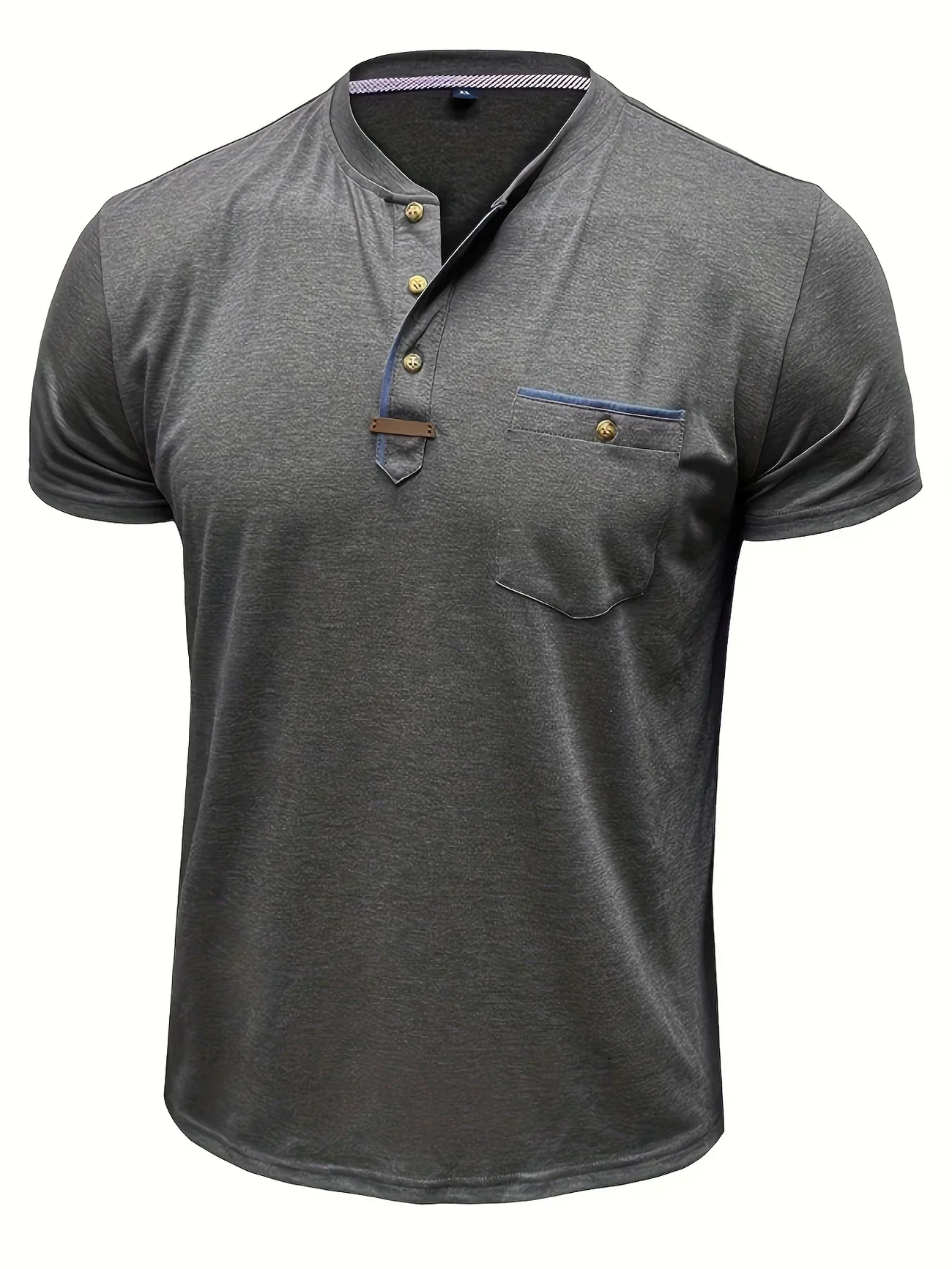 Slade | Classic Round Neck Pocket Shirt - Image 15