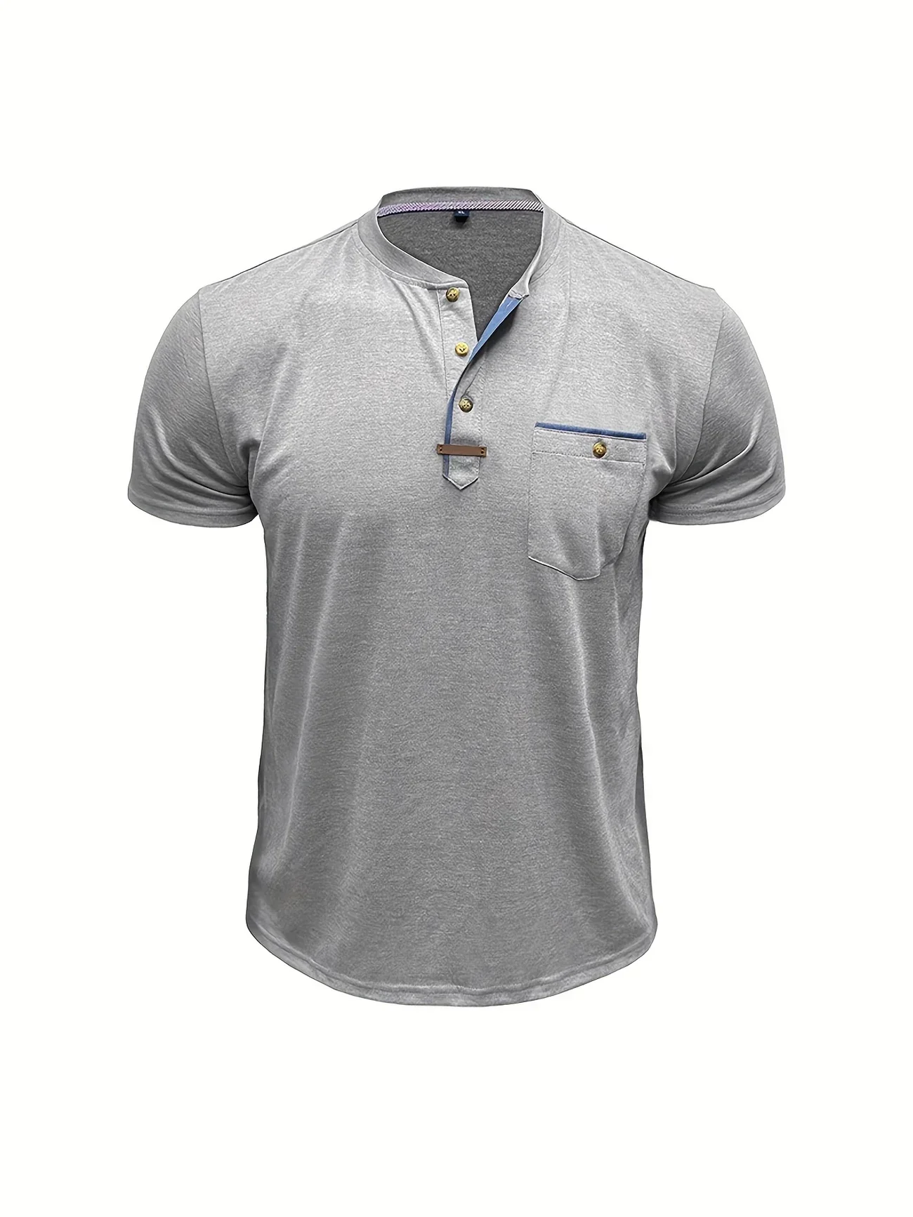 Slade | Classic Round Neck Pocket Shirt - Image 18