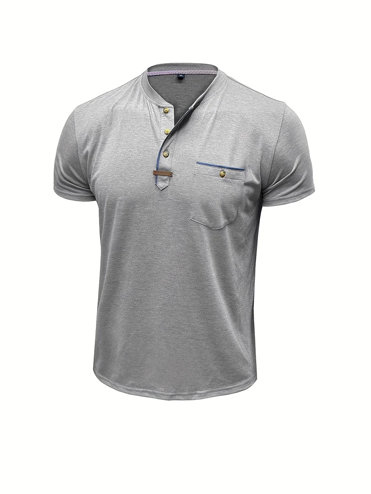 Slade | Classic Round Neck Pocket Shirt - Image 19