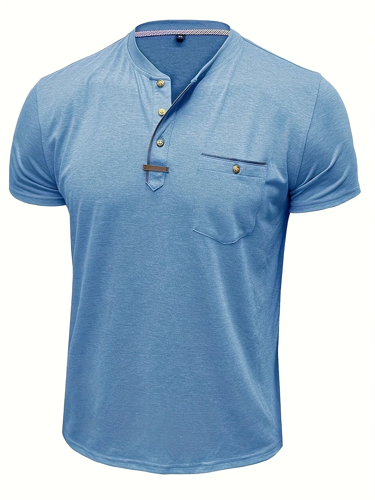 Slade | Classic Round Neck Pocket Shirt - Image 23