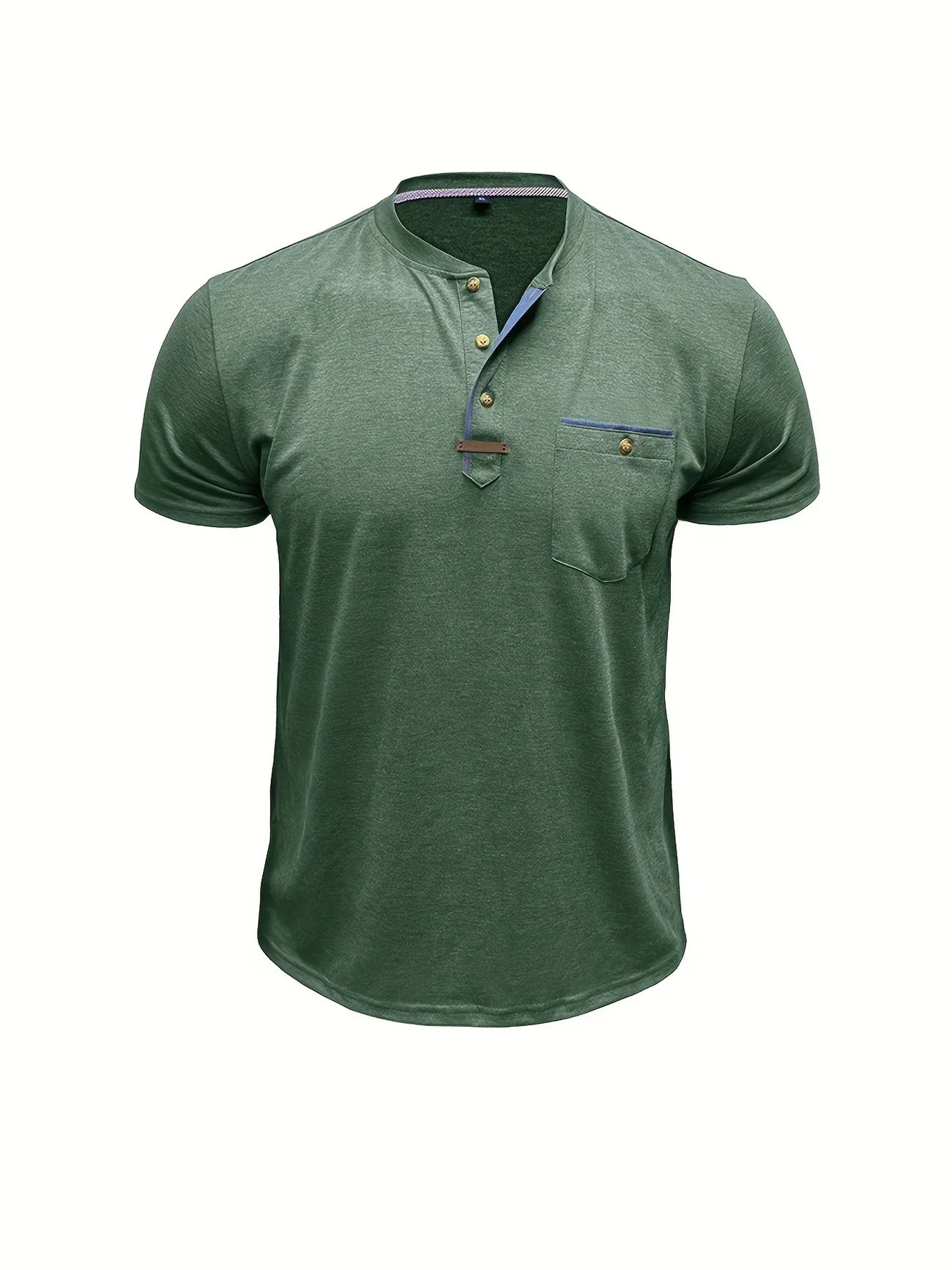 Slade | Classic Round Neck Pocket Shirt - Image 26