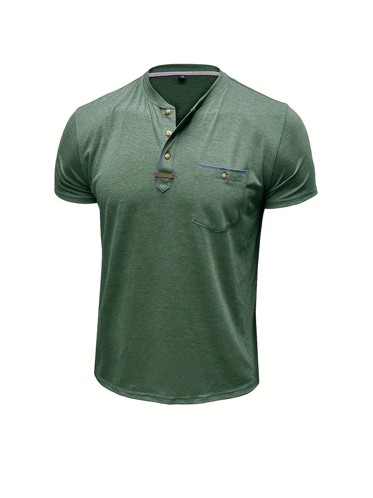 Slade | Classic Round Neck Pocket Shirt - Image 28