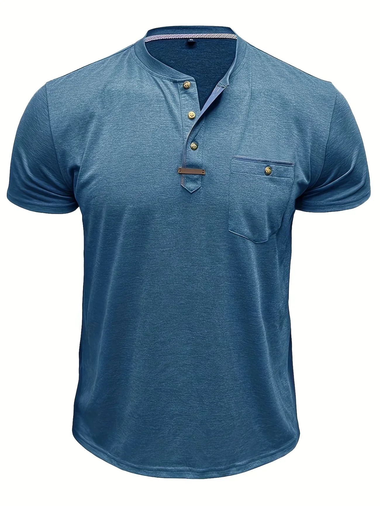 Slade | Classic Round Neck Pocket Shirt - Image 30