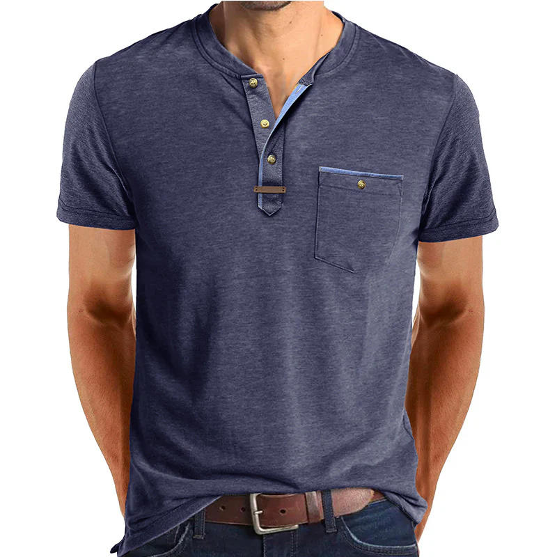 Slade | Classic Round Neck Pocket Shirt - Image 8
