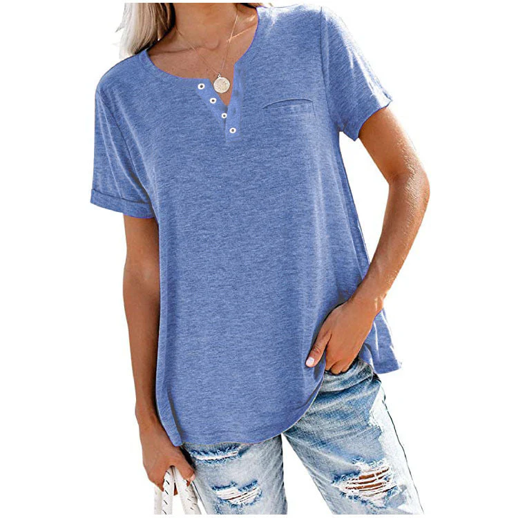 Steffany | Simple V-Neck Shirt - Image 3