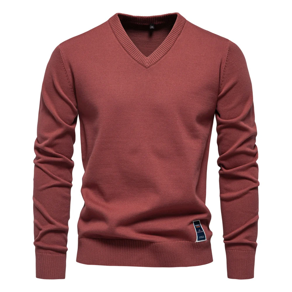 Trystan | Simple Classic V-Neck Sweater - Image 4
