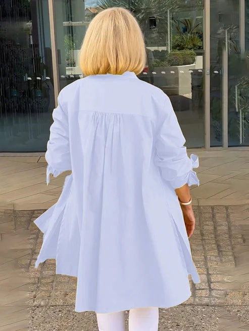 Venetia | Chic Tie-Sleeve Button Shirt - Image 10