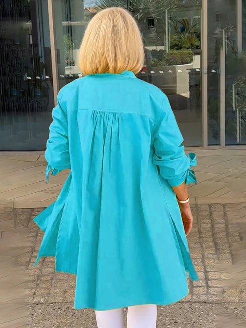 Venetia | Chic Tie-Sleeve Button Shirt - Image 15