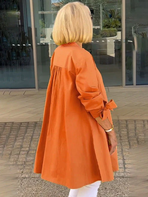 Venetia | Chic Tie-Sleeve Button Shirt - Image 18