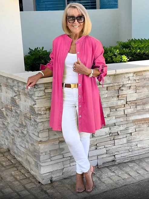 Venetia | Chic Tie-Sleeve Button Shirt - Image 4
