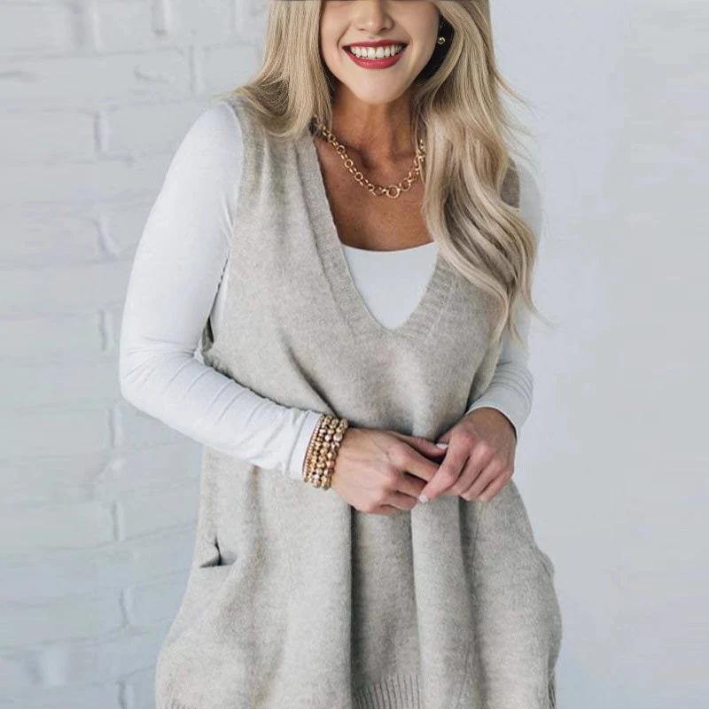 Venus | Cozy Pocket Sweater Vest - Image 7