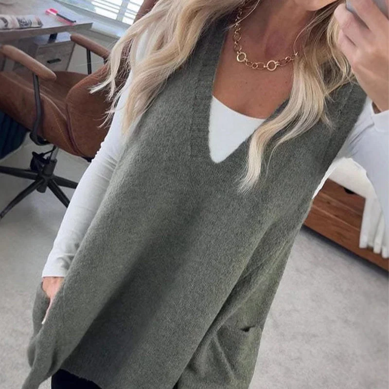 Venus | Cozy Pocket Sweater Vest - Image 9