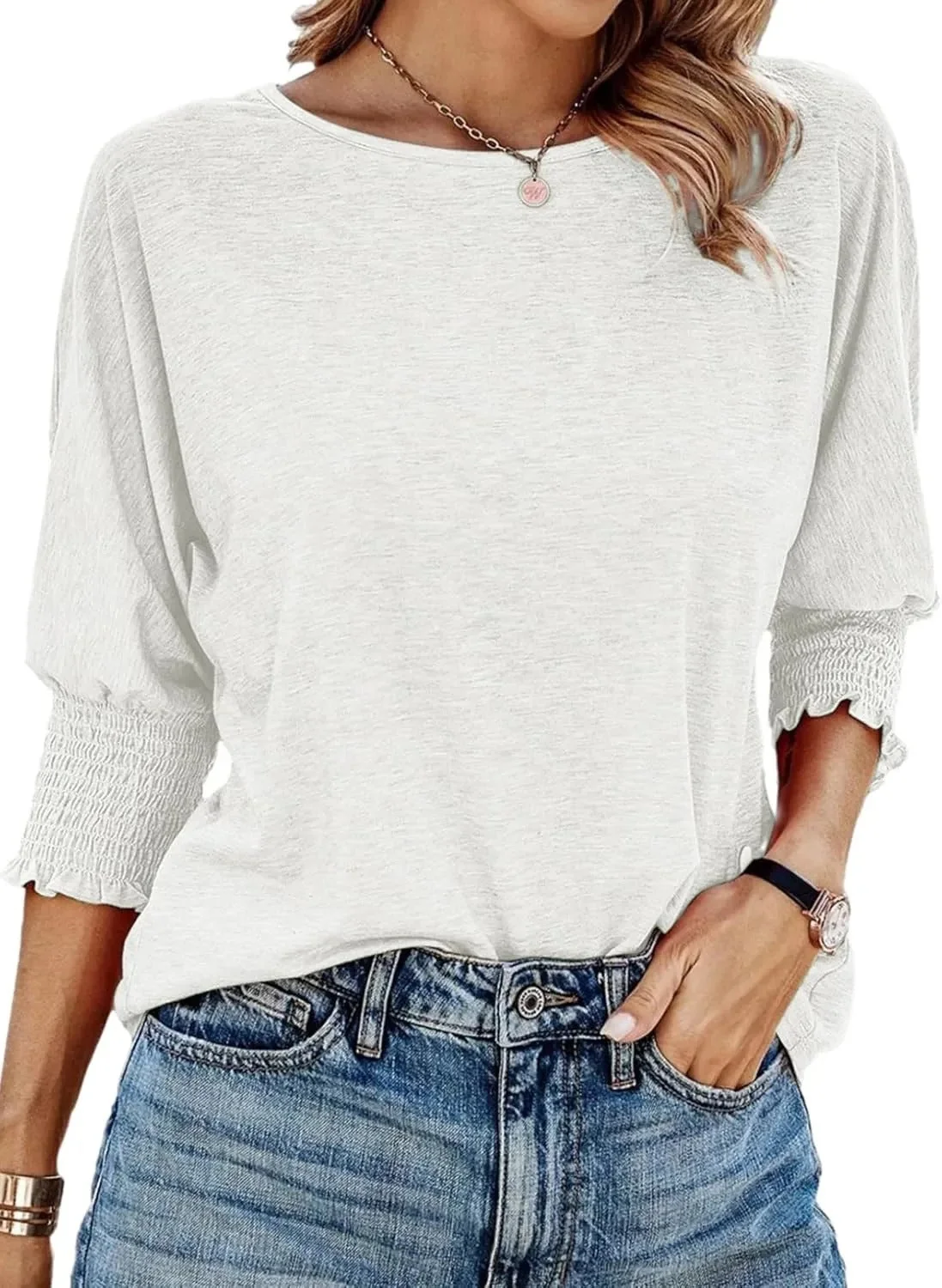 Wilma | Simple Style Crewneck Blouse - Image 10