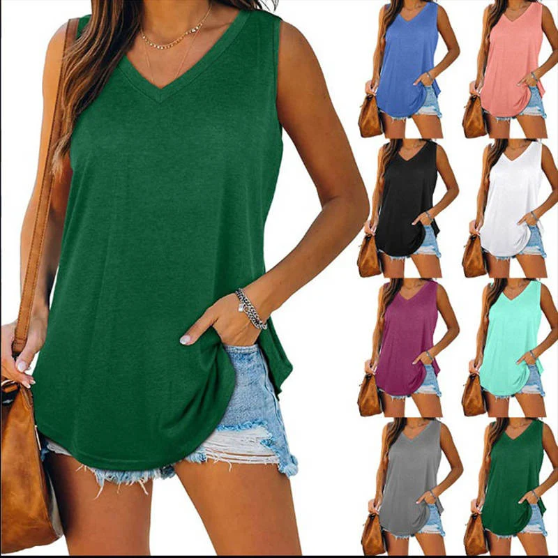 Ylona | Classic Summer V-Neck Top - Image 11
