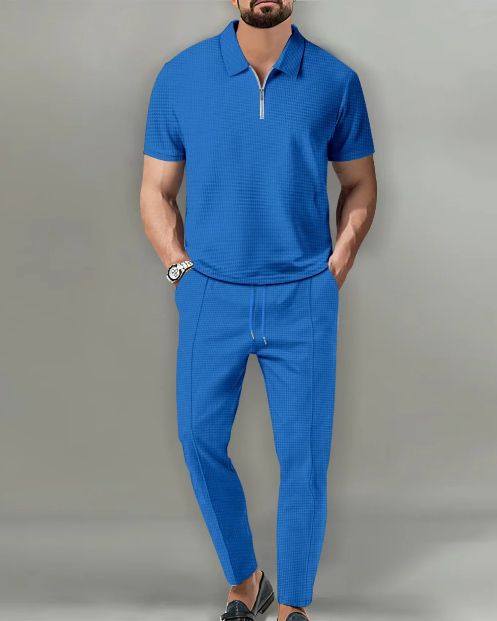Zandro | Smart-Casual Zip Polo Set - Image 3