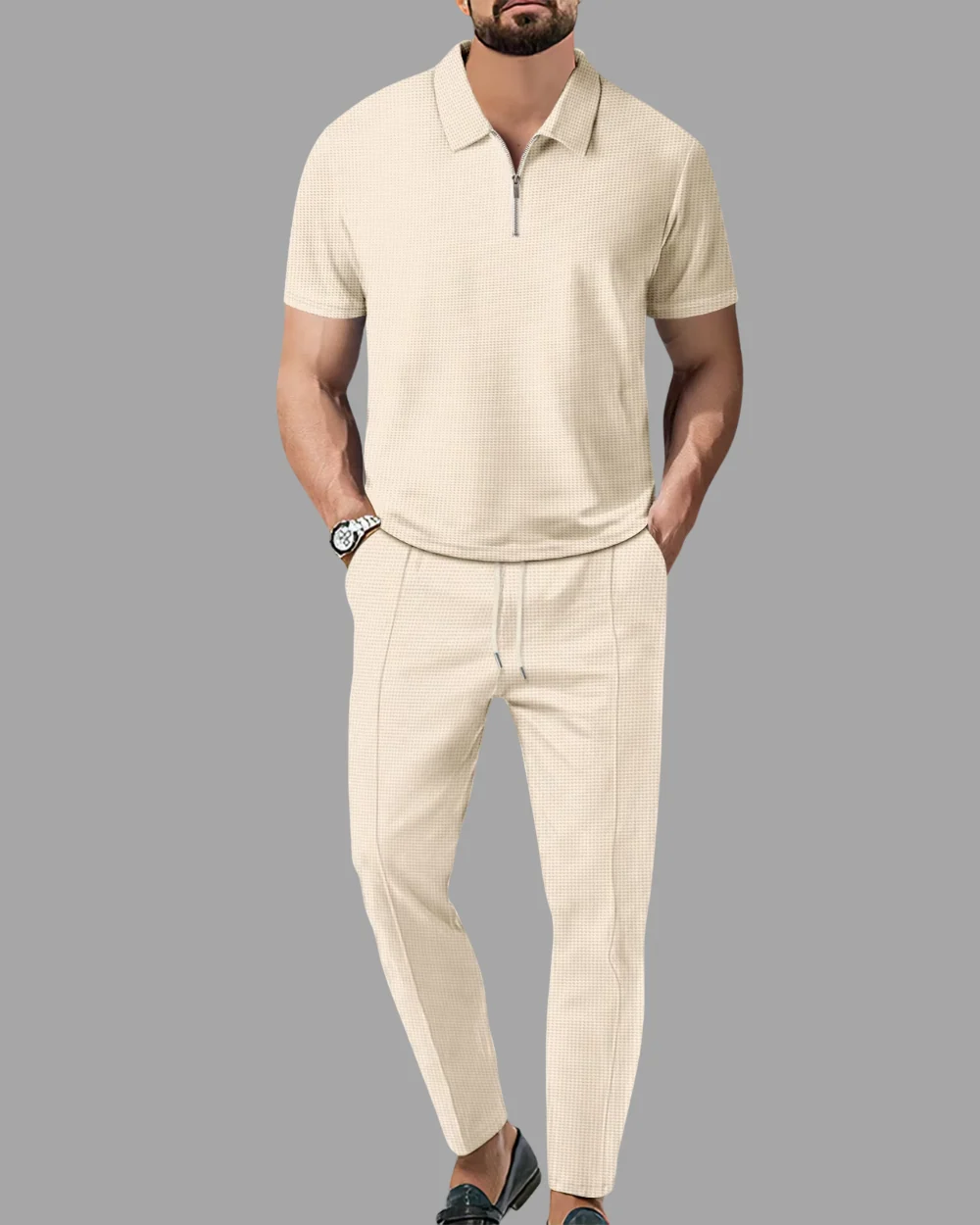 Zandro | Smart-Casual Zip Polo Set - Image 5